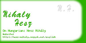 mihaly hesz business card